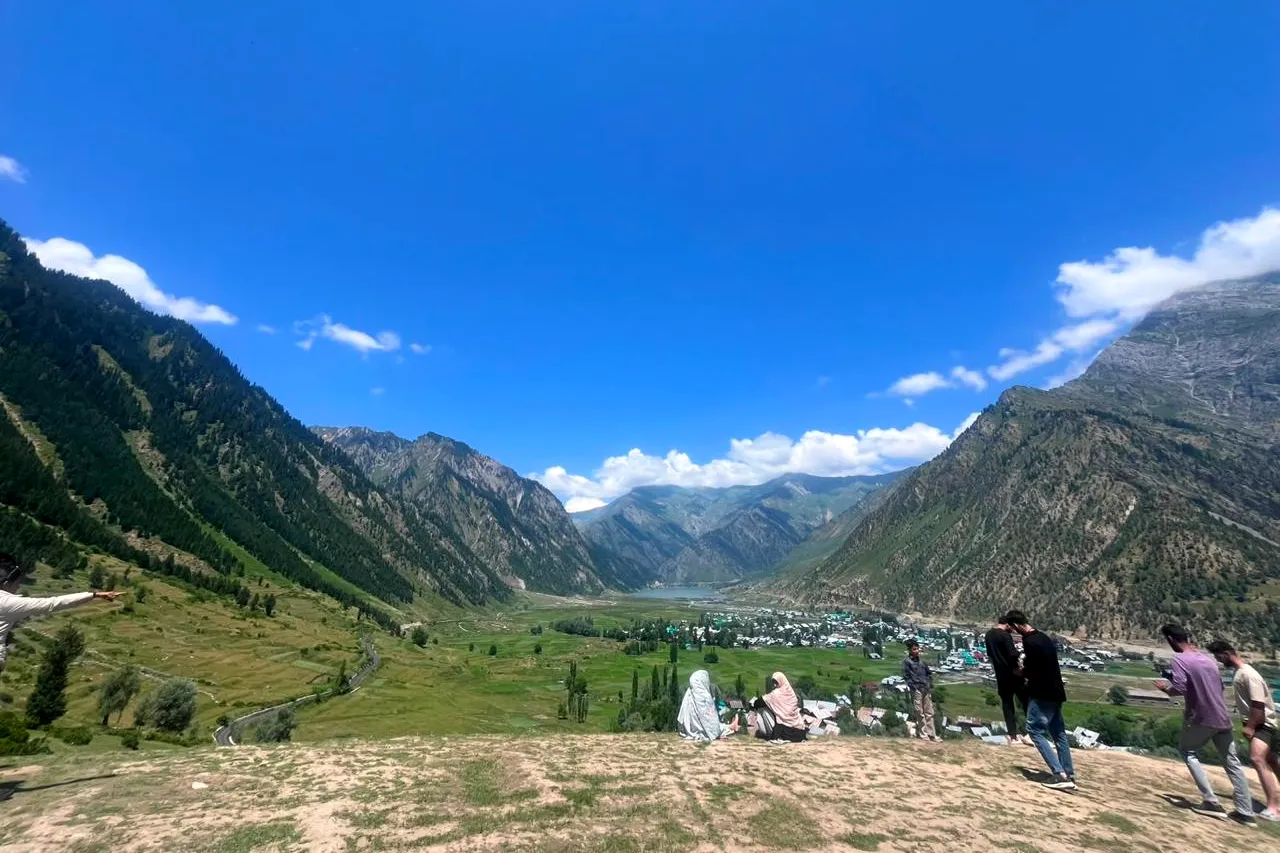 Gurez Valley from above, with the village and the Kishanganga below